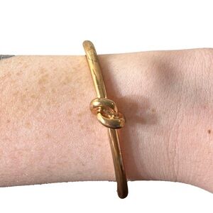 Vintage Love Knot Gold Cuff Bracelet